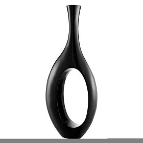 Trombone Vase, Black, Large